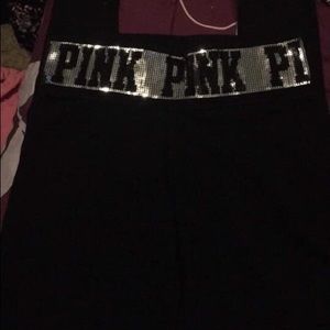 VS Pink Small Sequin Leggings